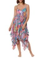 Bleu By Rod Beattie Here Comes The Sun Printed Handkerchief-hem Dress