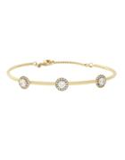 Cole Haan Cubic Zirconia And Goldplated Brass Cuff Bracelet