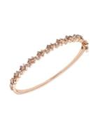 Givenchy Rose Goldtone & Crystal Cluster Bangle Bracelet