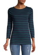 Dorothy Perkins Striped Three-quarter Sleeve Top