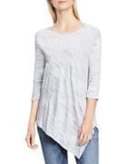 Two By Vince Camuto Three-quarter Space Dyed Top