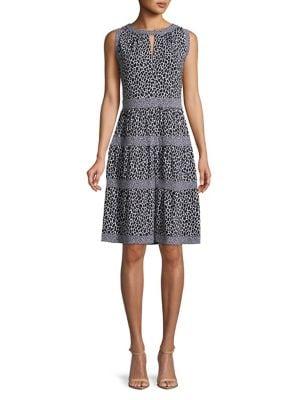 Michael Michael Kors Petite Leopard Print Dress