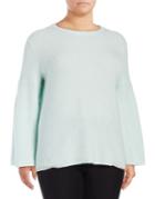 Vince Camuto Plus Ribbed Bell-sleeve Sweater