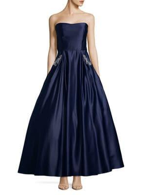 Blondie Nites Strapless Satiny Ball Gown