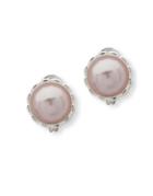 Anne Klein 10mm Imitation Pearl Round Clip-on Earrings