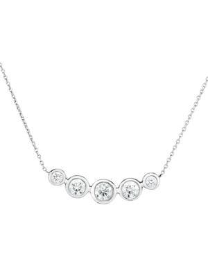 Roberto Coin Tiny Tressure 18k White Gold And Diamond Necklace
