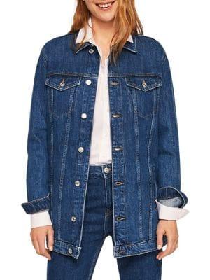 Mango Cazadora Claudia Oversized Denim Jacket