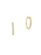 Effy D'oro Diamond And 14k Yellow Gold Hoop Earrings