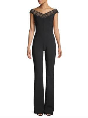Chiara Boni La Petite Robe Embellished V-neck Jumpsuit