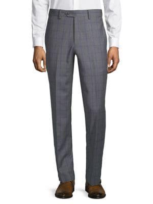 Tallia Orange Windowpane Wool Pants