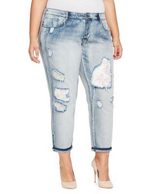 William Rast Plus My Ex's Distressed Cotton Jeans