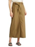 Lauren Ralph Lauren Belted Cotton-blend Skirt