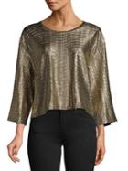 Bb Dakota Metallic Bell Sleeve Top