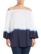 Context Bell Sleeves Ombre Blouse