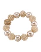 Carolee Pearl And Glass Stone Bracelet
