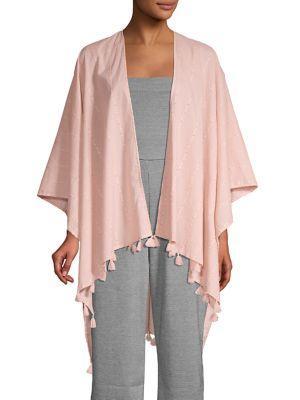 Collection 18 Tasseled Open Front Eyelet Topper