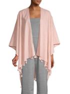 Collection 18 Tasseled Open Front Eyelet Topper