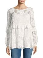 Context Plus Lace Ruffle Top With Camisole