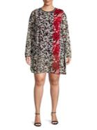Calvin Klein Plus Floral Long-sleeve Dress