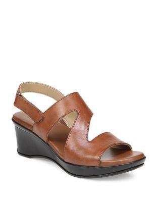 Naturalizer Valerie Leather Wedge Sandals