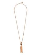 Vince Camuto Statement Stone Fashion Crystal Tassel Pendant Necklace