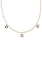 Lord & Taylor Crystal Evil Eye Beaded Choker Necklace