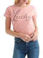 Lucky Brand Embroidered Short-sleeve Cotton Tee