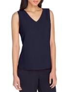 Tahari Arthur S. Levine V-neck Sleeveless Blouse