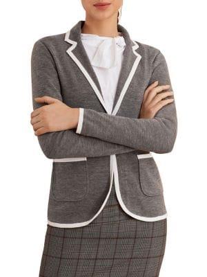 Brooks Brothers Red Fleece Notch Lapel Merino Wool Blazer