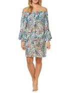 Jessica Simpson Frilled Off-the-shoulder Cover Up