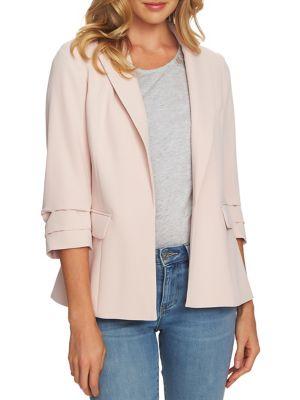 Cece Tiered-sleeve Open Jacket