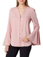 Tahari Arthur S. Levine Petite Ruffle-sleeve Tulip Blouse