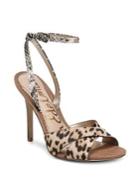 Sam Edelman Leather & Calf-hair Ankle Strap Sandals