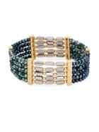 Design Lab Beaded Five-row Stetch Bracelet