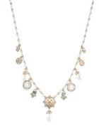 Marchesa Shaky Goldtone, Faux Pearl & Crystal Necklace