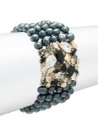 Carolee 8mm Freshwater Pearl And Cubic Zirconia Bracelet