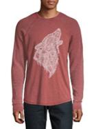 Lucky Brand Wolf Dreams Thermal Graphic Top