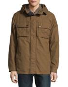 Cole Haan 2-in-1 Faux Fur-lined Military Coat And Liner Jacket