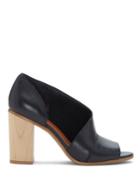 1.state Amble Block Wooden Heel Leather Pumps