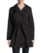 Laundry By Shelli Segal Double-breasted Hooded Trench Coat