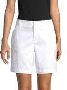 Lord And Taylor Separates Stretch Flat-front Shorts