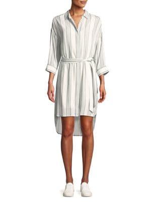 Highline Collective Striped Hi-lo Shirt Dress