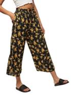 Miss Selfridge Orange Blossom Crop Wide Leg Trousers