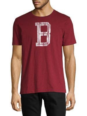 Brooks Brothers Red Fleece Knit Block B Cotton Tee