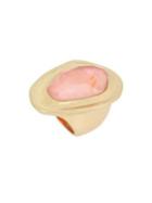 Robert Lee Morris Sunset Orange Mother-of-pearl Statement Ring