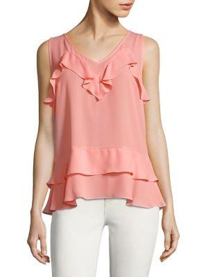 Ivanka Trump Ruffled Peplum-hem Blouse