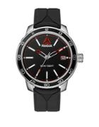 Reebok Forge 1.0 Stainless Steel And Silicone Black Strap Watch