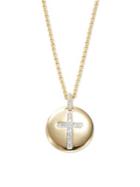 Nadri Beloved Cross Token Crystal Pendant Necklace