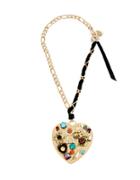 Betsey Johnson Lucky Charms Mixed Multi Charm Heart Pendant Necklace