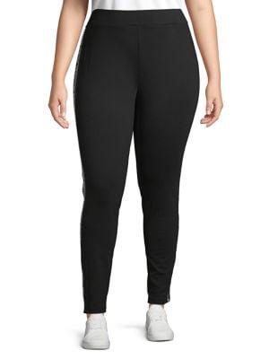 Michael Michael Kors Plus Logo Stripe Leggings